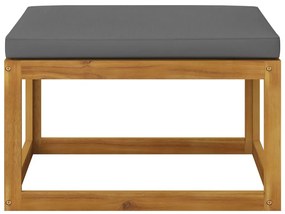 4 pcs conjunto lounge de jardim c/ almofadões acácia maciça