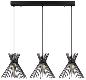 Candeeiro de Teto Kirpi – Preto – 104 x 34 cm