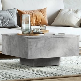 806889 vidaXL Mesa de centro 60x60x31,5 cm contraplacado cinzento cimento