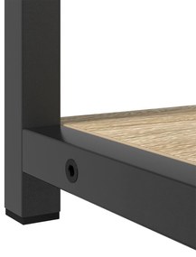 Conjunto de Móveis para Casa de Banho 3 Peças Carvalho Claro e Preto M