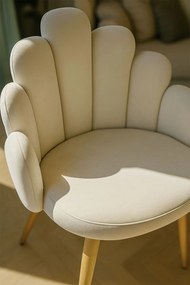 Cadeira Hand Veludo - Beige