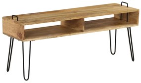 Móvel de TV madeira de mangueira maciça 110x35x45 cm