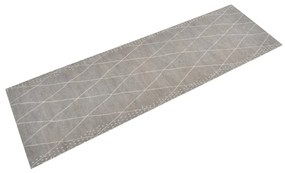 136565 vidaXL Tapete de cozinha lavável 60x180 cm veludo padrão losangos