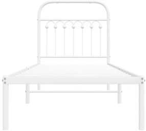 Estrutura de cama sem colchão com cabeceira 75x190 cm branco