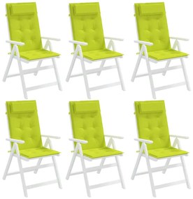 Almofadões p/ cadeira encosto alto 6 pcs oxford verde brilhante