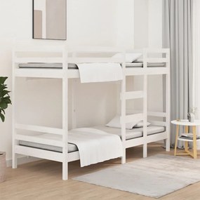 vidaXL Beliche 90x200 cm madeira de pinho maciça branco
