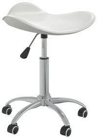 Cadeira de jantar giratória couro artificial branco