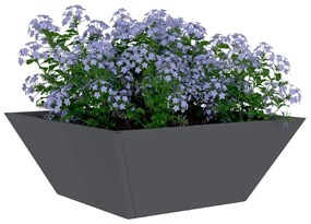 Jardineiras de bowl 5 pcs antracite 40x40x15 cm em aço