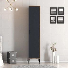 Guarda-Roupa Kumsal S – Nogueira e Antracite – 40x47,5x201,4 cm