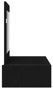 Mesa de Maquilhagem Suspensa Carvalho Preto 83x40x70 cm