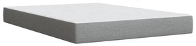 Cama com molas/colchão 140x190 cm tecido cinzento-claro
