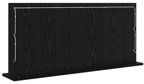 Espelho de Vaidade com Luzes LED Carvalho Preto 100x45x18 cm