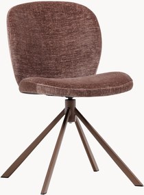 Cadeiras de jantar giratórias em chenille Femke, conjunto de 2