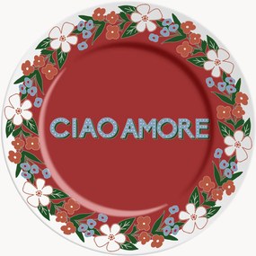Prato em porcelana Ciao Amore