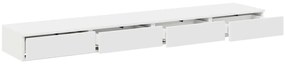 Gavetas de Cama Brancas 200x36,5x16,5 cm Madeira Consolidade