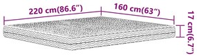 Colchão de espuma 160x220 cm dureza H2 H3 branco