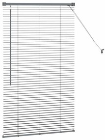Persiana de Janela Cinzento-escuro 80 x 130 cm Alumínio