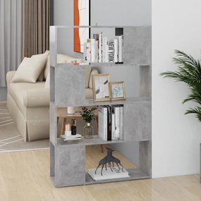 vidaXL Estante/divisória 80x24x124,5 cm contraplacado cinzento cimento
