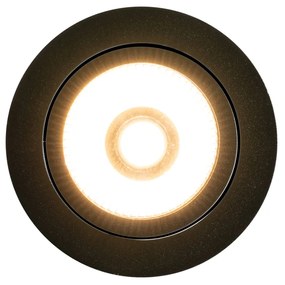 Foco embutido preto 9,5cm com LED 1300lm regulável IP23 - Gaius