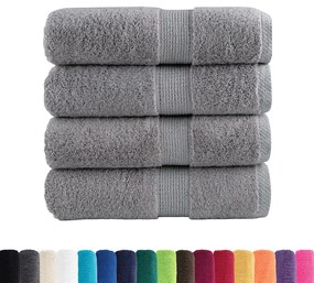 Toalhas de bidé premium SOLUND 4 pcs 30x50 cm 600 gsm cinzento