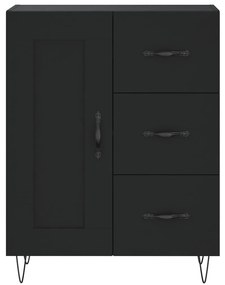 Armário alto 69,5x34x180 cm derivados de madeira preto