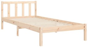 Cama sem colchão 100x200 cm madeira de pinho maciça