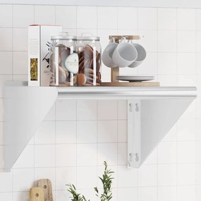 vidaXL Prateleira de parede 50x45x31 cm aço inoxidável prateado