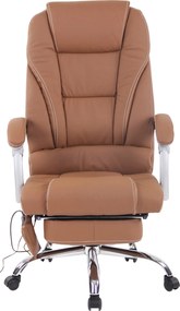 Cadeira de escritório Pacific com função de massagem castanho claro