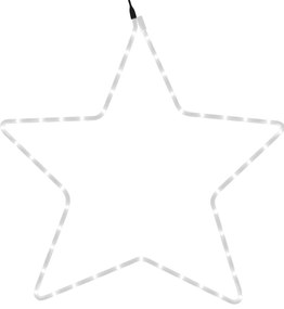Figura natalícia de estrela 48 LEDs 56 cm branco quente