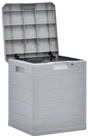 Caixa de arrumação para jardim 90 L cinzento claro