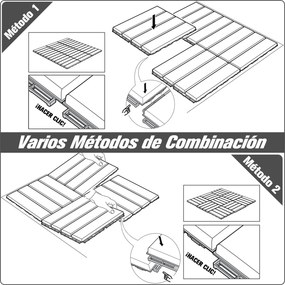 Conjunto de 9 Estrados 30x30 cm com Área de 0,81 m² para Exterior e Interior Estrados com Sistema Clique com Superfície Antiderrapante para Balcão Ter