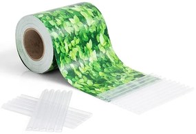 Revestimento para Cerca 3,4 kg de PVC 35 m x 19 cm com 20 Clips para Ruído, Vento e Folha de Protecção de Privacidade Verde