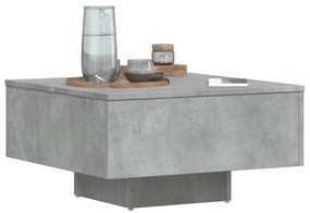 Mesa de centro 60x60x31,5 cm derivados de madeira cinza cimento
