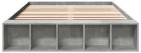Estrutura de cama 150x200 cm derivados de madeira cinza cimento
