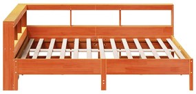 Cama com estante sem colchão 150x200 cm pinho maciço