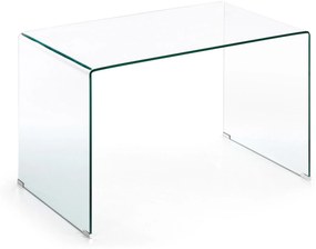 Kave Home - Secretária Burano de vidro 125 x 70 cm
