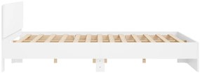 Estrutura de cama com cabeceira 160x200 cm branco