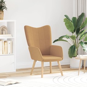 Poltrona Relaxante vidaXL Bege em Tecido Estilo Lã