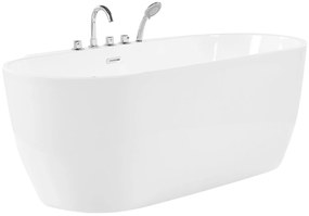 Banheira autónoma em acrílico branco 170 x 80 cm ROTSO Beliani