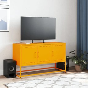 Móvel de TV 100,5x39x60,5 cm aço amarelo mostarda