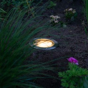 Foco de chão exterior em aço AR111 ajustável IP65 - Delux Honey