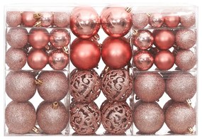 Enfeites de Natal - 100 Peças - Rosa