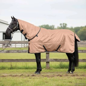 vidaXL Cobertor de Cavalo Cappuccino 95 cm Poliéster