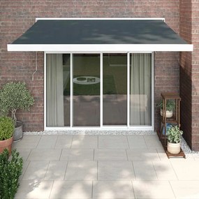 Toldo retrátil 3,5x2,5 m tecido e alumínio antracite