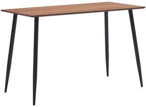 vidaXL Mesa de jantar 120x60x75 cm MDF castanho