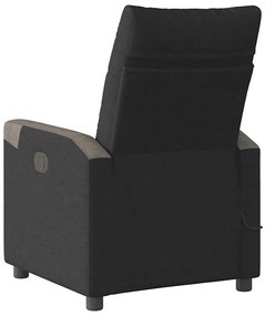 Poltrona de massagens reclinável tecido preto