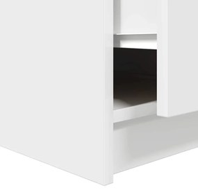 Mesa de centro com gavetas 70,5x70x40 cm branco