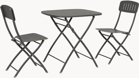 Conjunto de jantar bistrô dobrável para jardim Yvonne, conjunto de 3