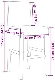 Cadeiras de bar 2 pcs seringueira maciça e couro artificial