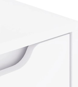 Mesa de cabeceira VISNES derivados de madeira branco 45x40x50cm